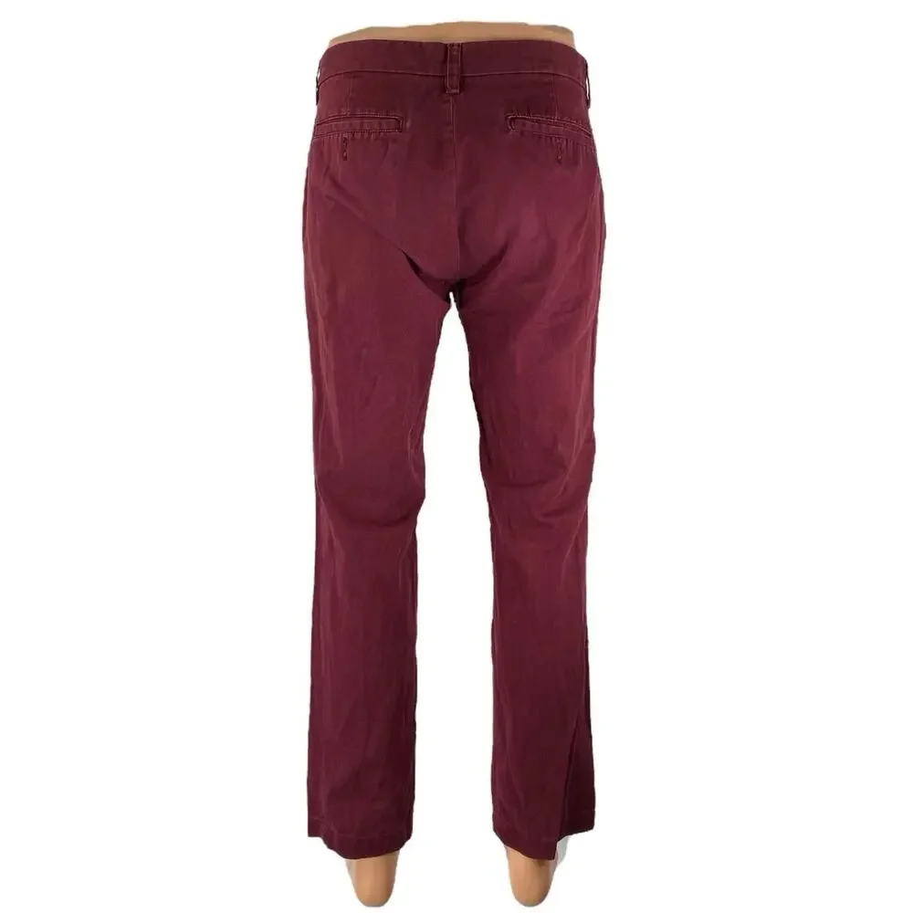Banana Republic Emerson Men's Red High Rise Straight Denim Jeans Pants Size 32